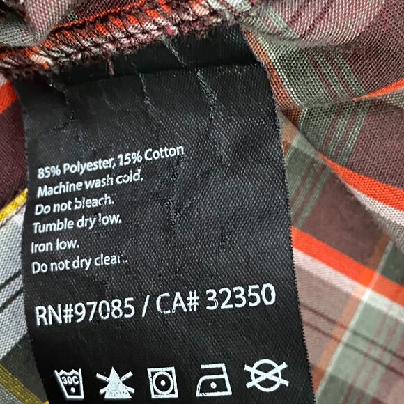 NWOT Outdoor Research Pearl Snap Shirt Men's Small Red Brown Short Sleeve Plaid - Picture 8 of 12